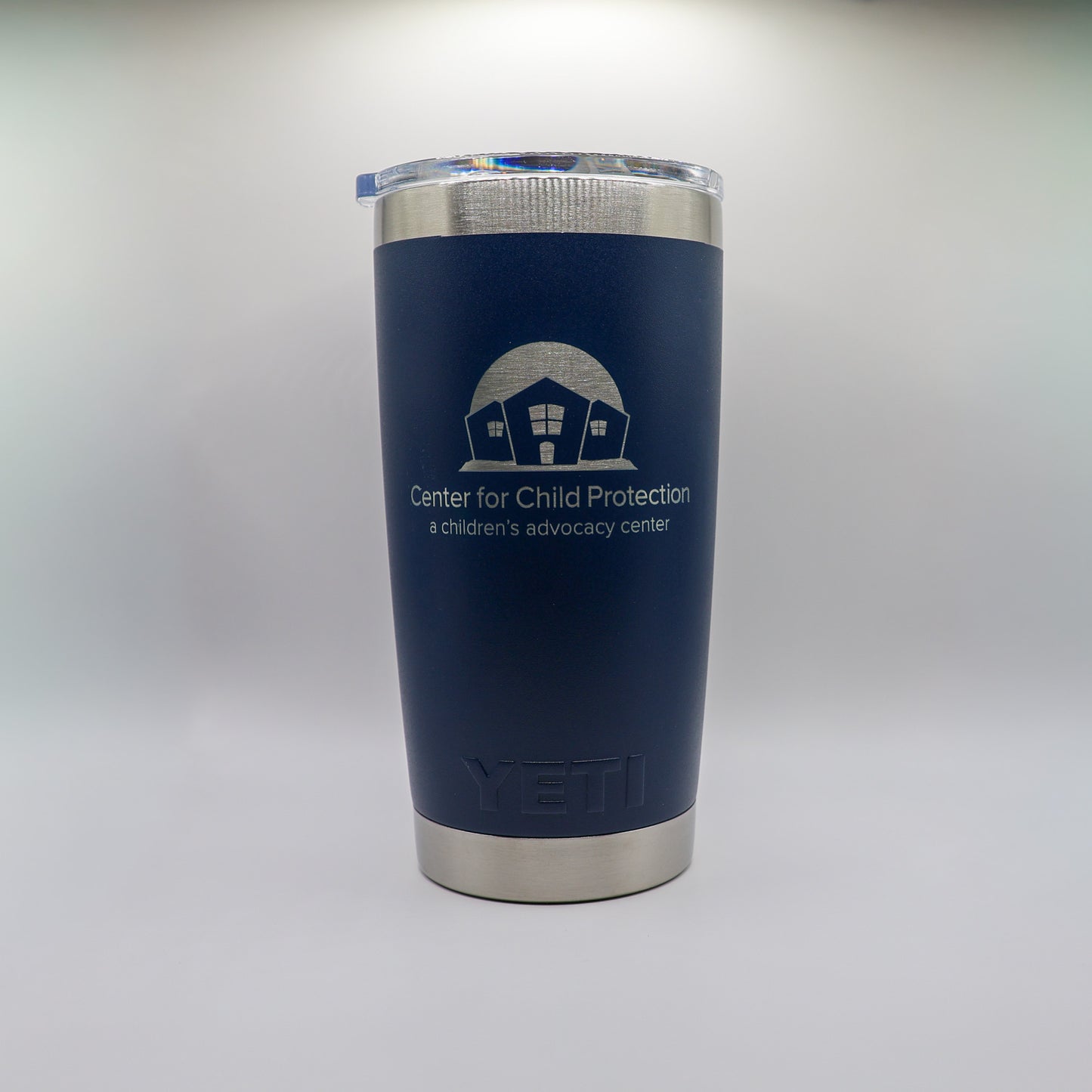 Center-branded 20 oz Navy Rambler Yetis